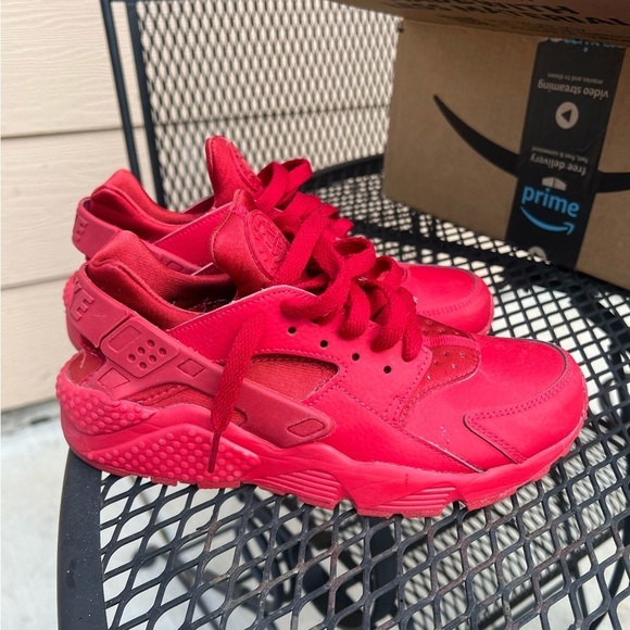 NIKE Huarache Run triple red Nikeid custom shoes - Picture 7 of 7